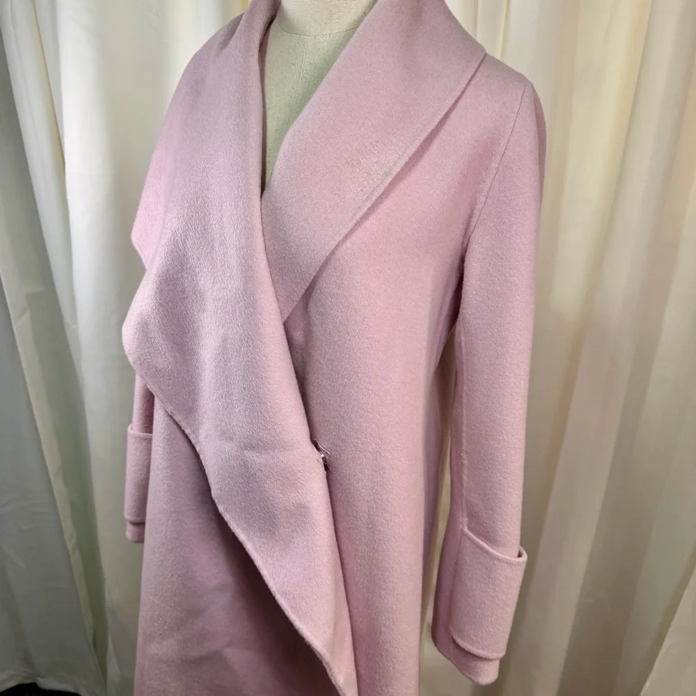 Vince ‘Drape Front Wool Coat’ in “Orchid” Lilac Purple / Light Pink Size Medium - Picture 16 of 16
